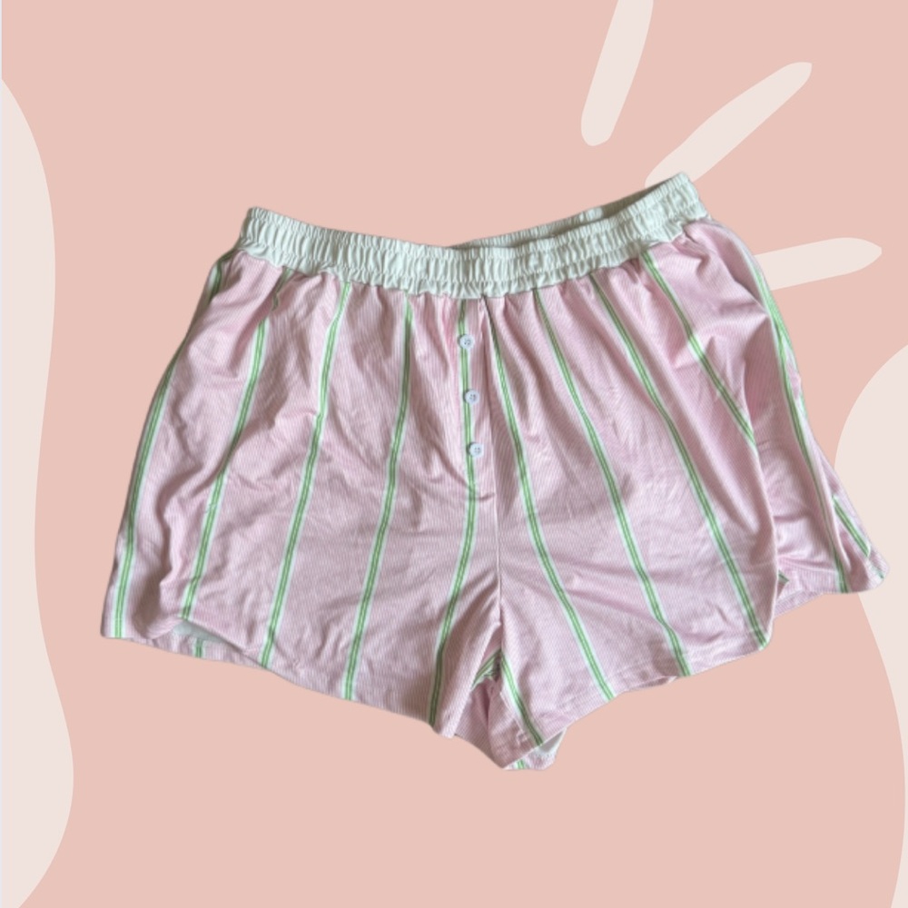 Pink and Green Striped boxer Shorts 2xl